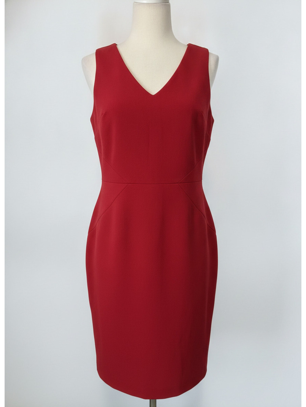 Banana Republic NWT Classic Red Party Sleeveless V-Neck Sheath Dress Size 4